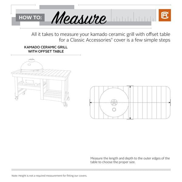 Cover, Kamado Grill, Offset Table