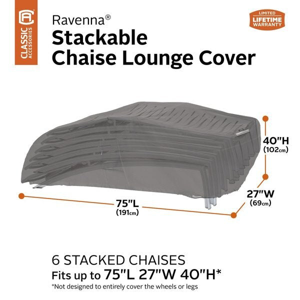 Stackable Chaise Lounge Cover For 6 Chairs