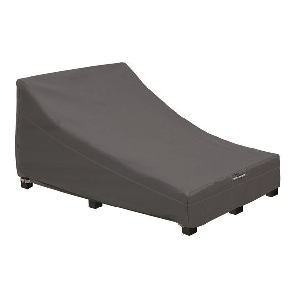 Ravenna Double Wide Patio Chaise Lounge Cover, Grey, 82