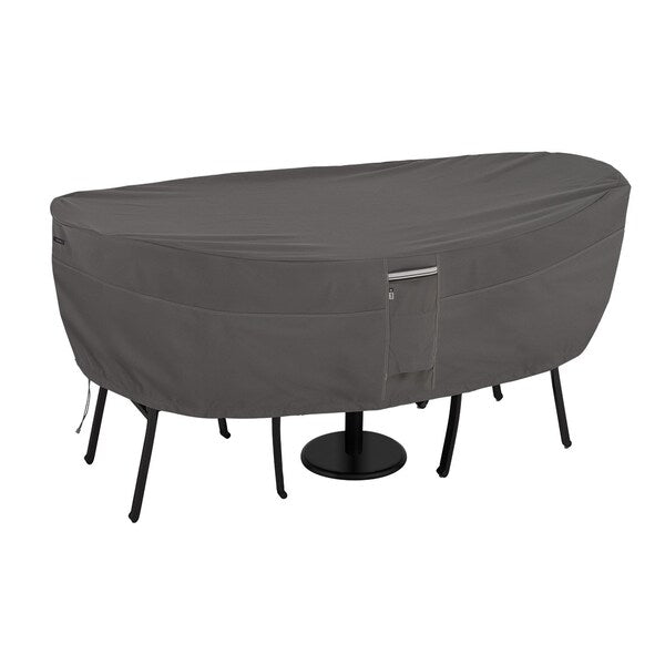 Ravenna Bistro Patio Table/Chair Set Cover, Grey, 62