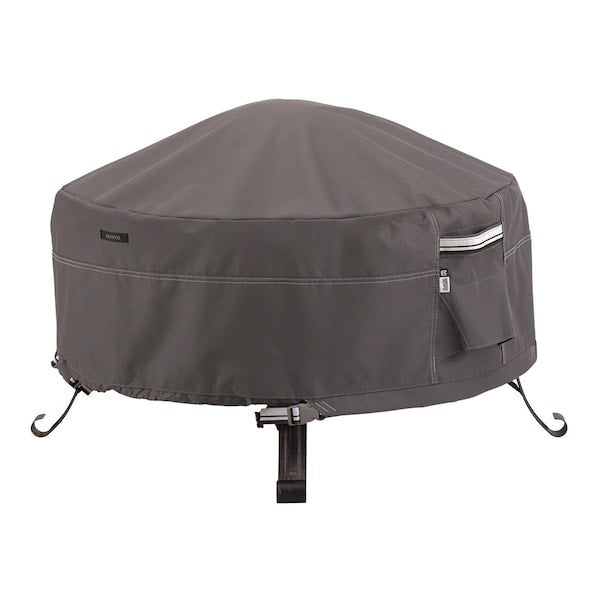 Large Full Round Fire Pit Cover, Grey