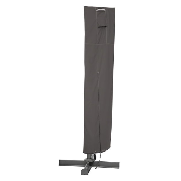 Ravenna Offset Patio Umbrella/Frame, Dark Taupe/Mushroom/Espresso