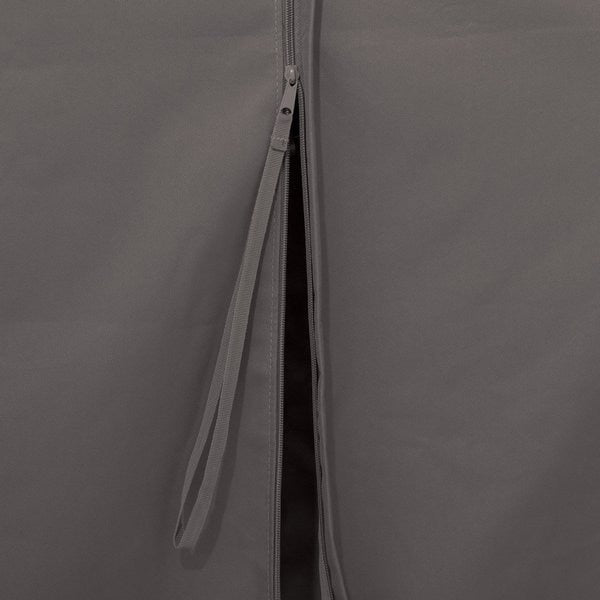 Ravenna Offset Patio Umbrella/Frame, Dark Taupe/Mushroom/Espresso