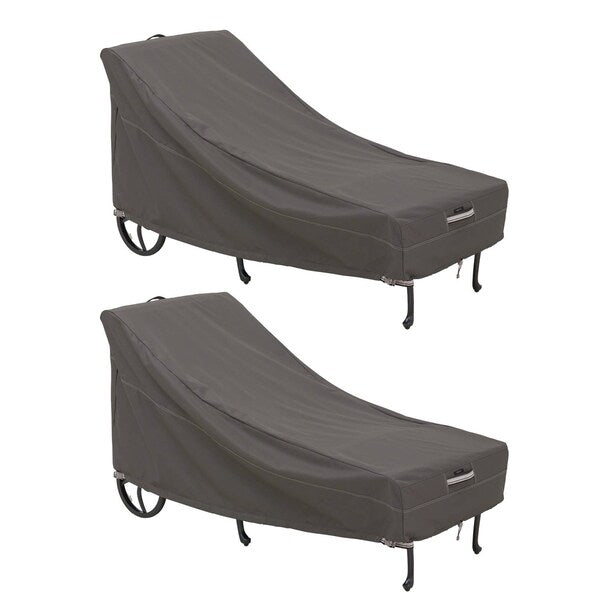 Large Chaise Lounge Cover, 86 in L x 34 in W x 30 in H, 2PK