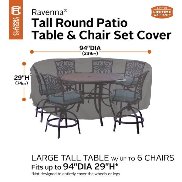 Ravenna Large Tall Round, Table/Chair Cover, 96