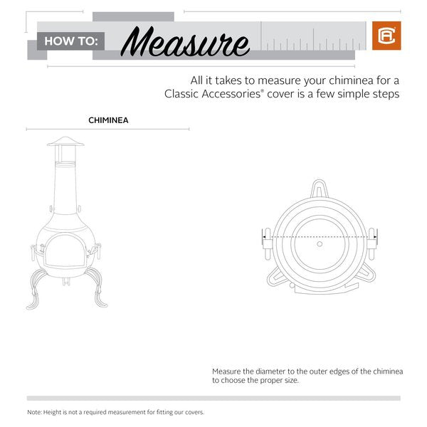 Ravenna Cover, Med, Outdoor Chiminea, Grey, 38