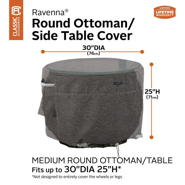 Ravenna Medium Round Ottoman/Table, 32