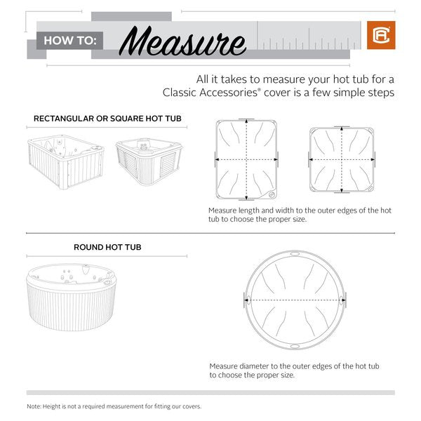 Large Square Hot Tub Cover, Grey