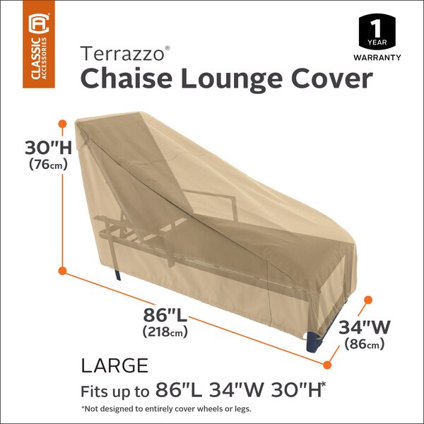 Terrazzo Patio Chaise Lounge Cover, Large