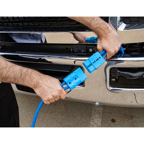 Booster Cable, 28ft. L, Blue, 600 Max. Amps