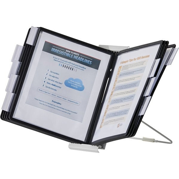 Desk Ref Sys, 10 Panels, Black