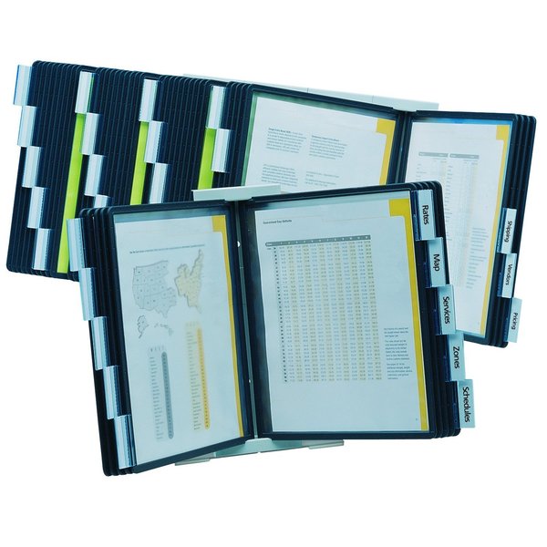Desk Ref Sys, 10 Panels, Black