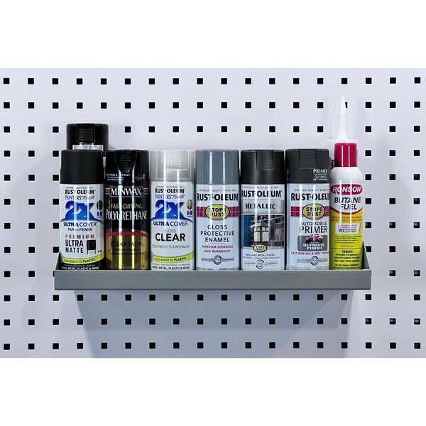 18 In. W x 6-1/2 In. D Gray Epoxy Coated Steel Shelf for LocBoard