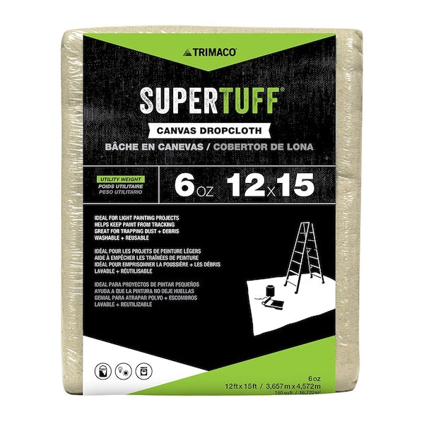 PremiumDropCloth, 6 oz., 12 ft.x15 ft., PK4