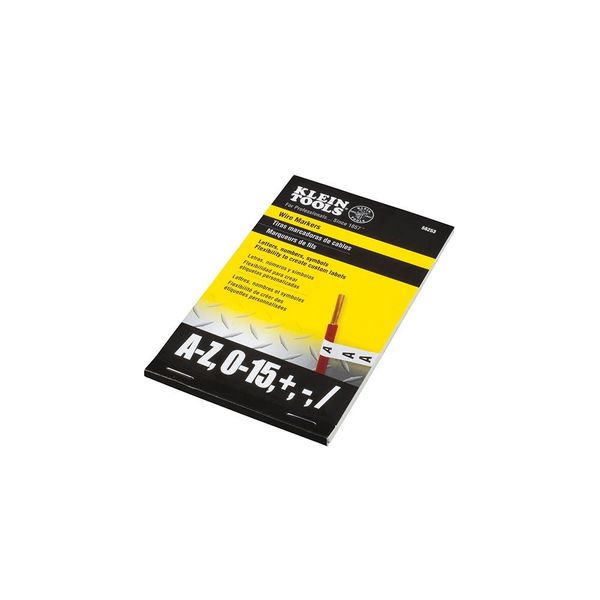 Wire Marker Book-Black Letters, Numbers and Symbols