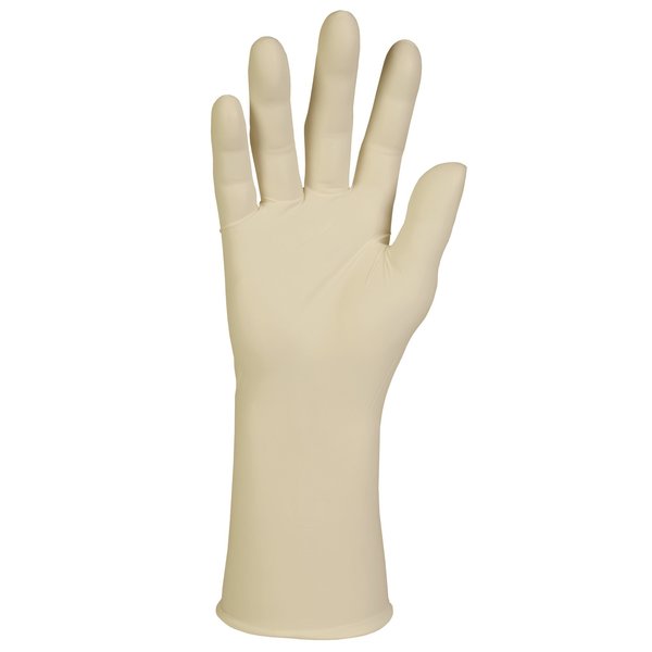 Disposable Gloves, Latex, Beige, 50 PK