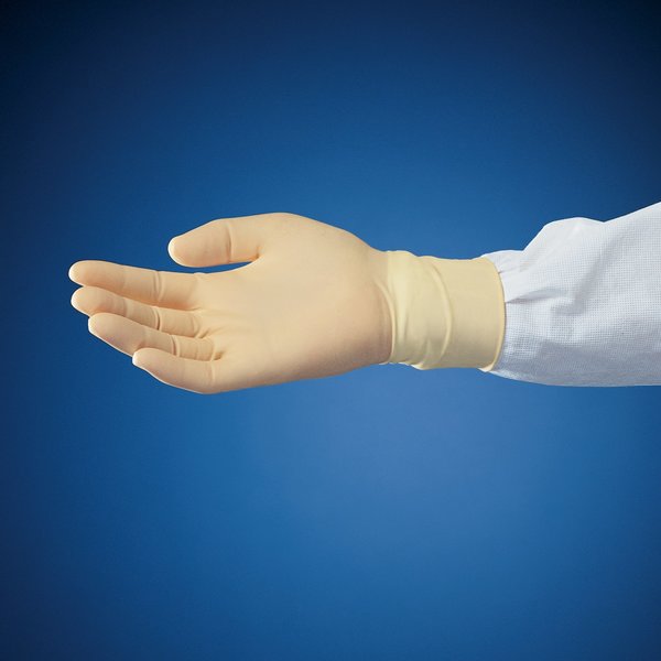 Disposable Gloves, Latex, Beige, 50 PK