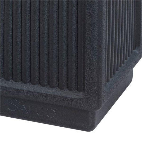 15 gal Square Trash Can, Black, 13-3/4