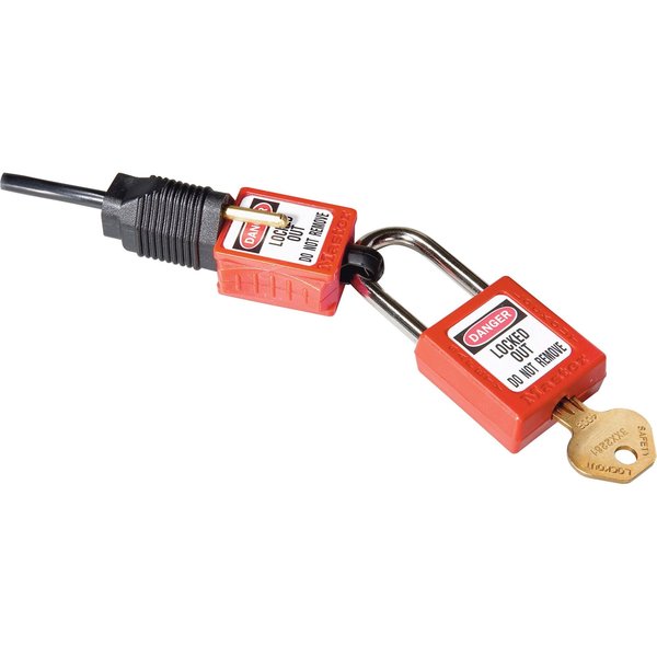 Plug Lockout, Red, 5/16 In.D