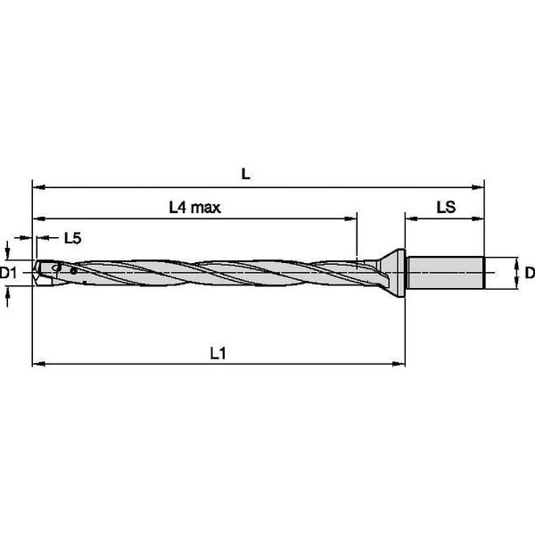 Drill Body, TDMX, D.827 12XD SF Shank