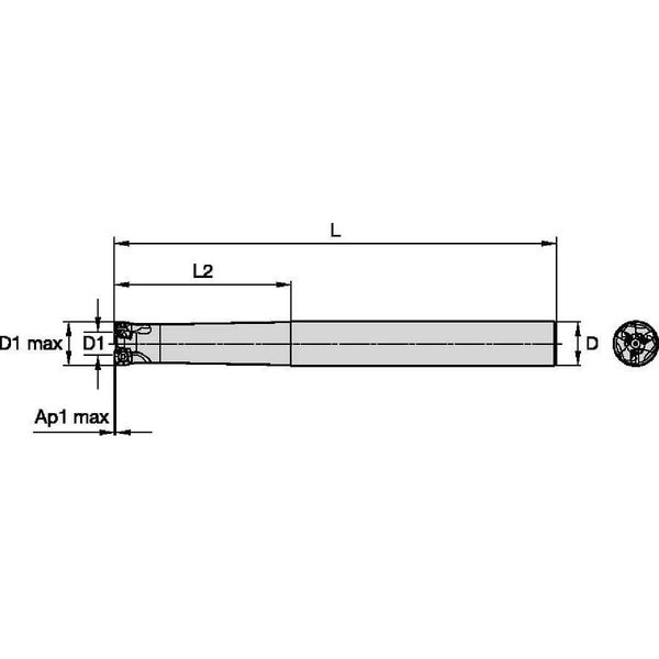 Cutter, Mill, VXF-07 D0.62 Z2 In Cyl End