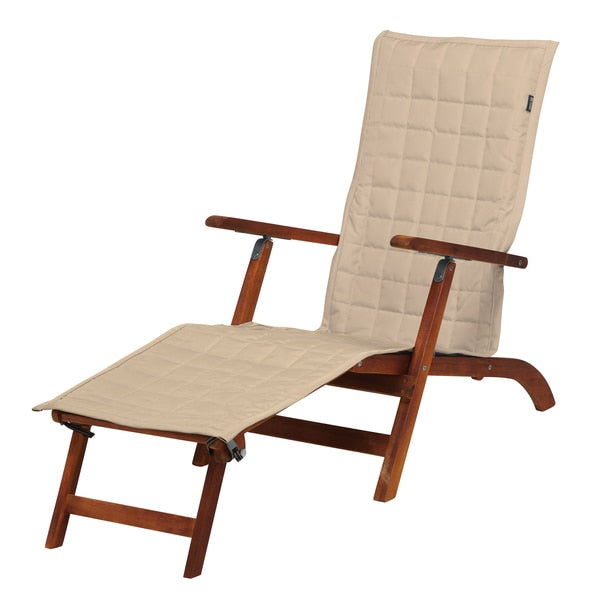 Montlake Antique Beige Patio Chaise Slipcover, 69