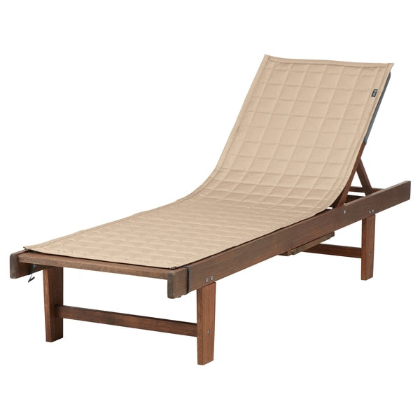 Montlake Antique Beige Patio Chaise Slipcover, 72