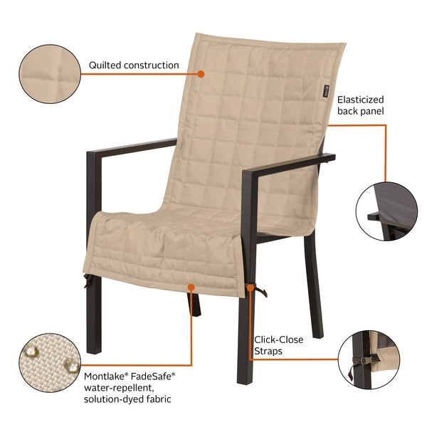 Montlake Antique Beige Patio Chair Slipcover, 45