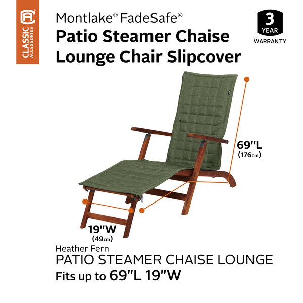 Montlake Heather Fern Patio Chaise Slipcover, 69