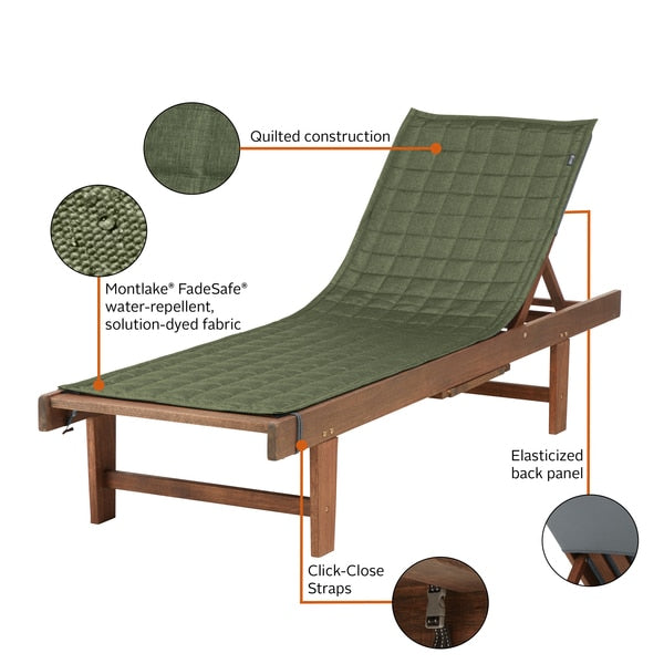Montlake Heather Fern Patio Chaise Slipcover, 72