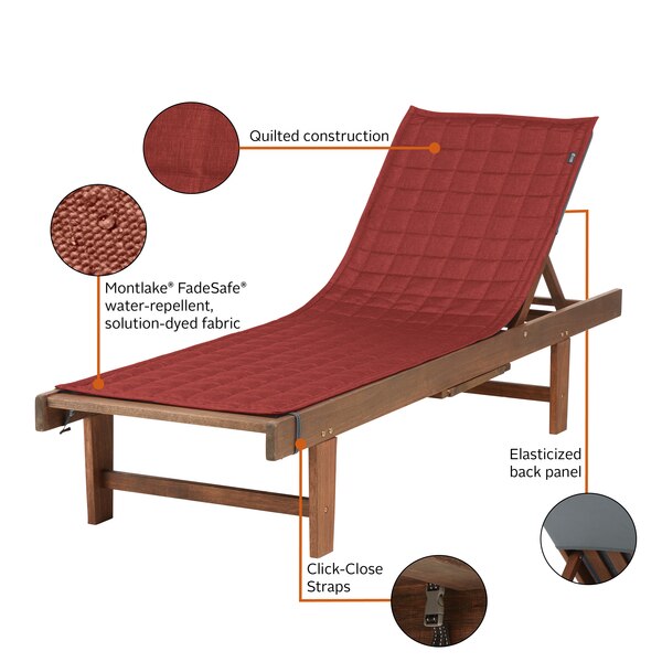 Montlake Patio Chaise Slipcover, Heather Henna, 72
