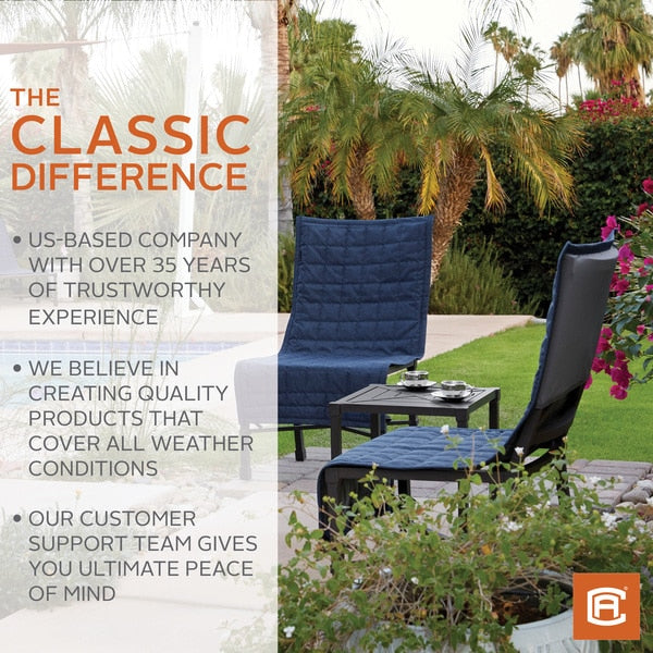 Montlake Patio Chair Slipcover, Heather Henna, 45