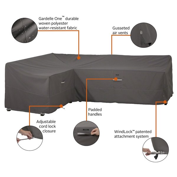 Taupe Sectional Cover, Ravenna, 83