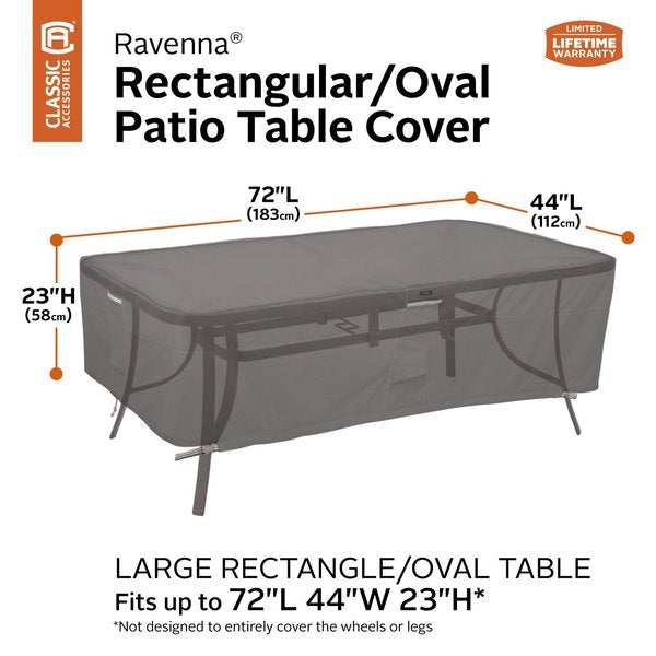 Ravenna Rectangular/Oval Patio Table Cover, 72