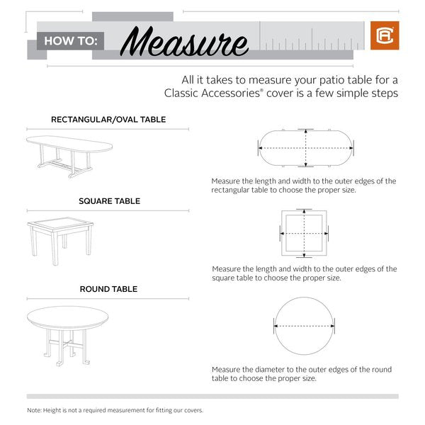 Ravenna Rectangular/Oval Patio Table Cover, 72