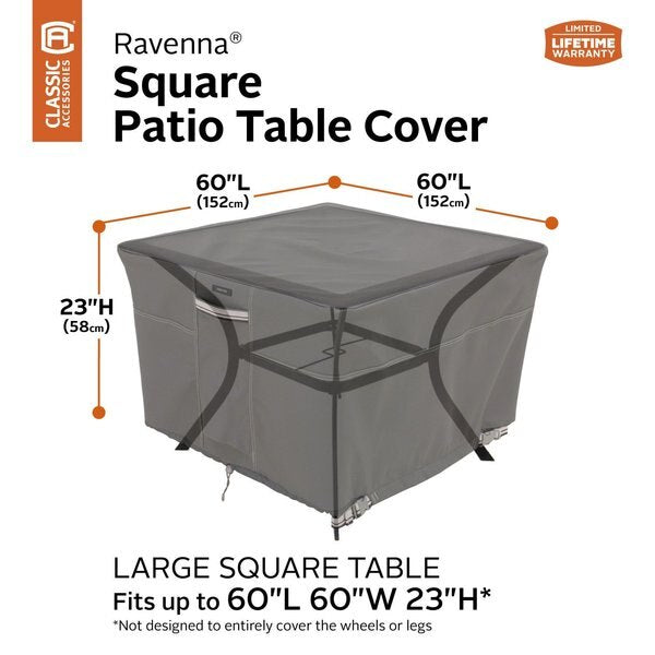 Ravenna Square Patio Table Cover, Large
