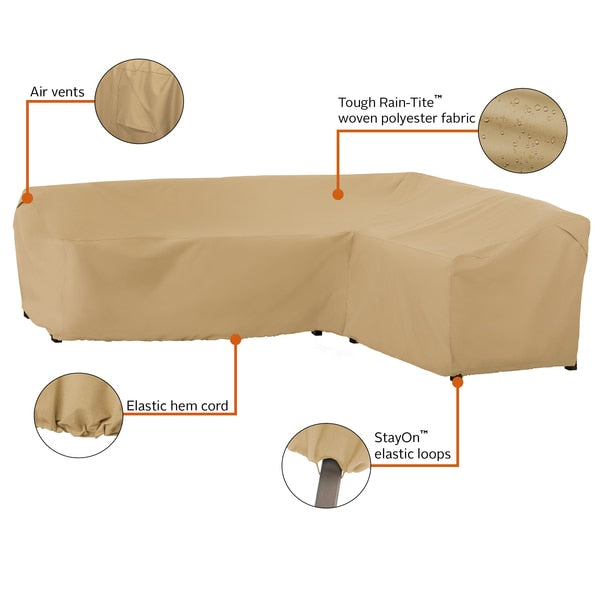 Tan Patio Sectional Cover, Terrazzo, 104