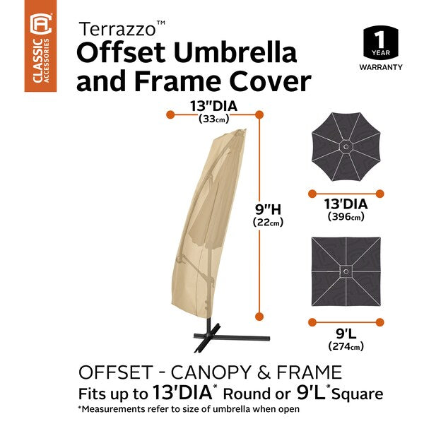 Tan Umbrella Cover, Terrazzo, 13Ft