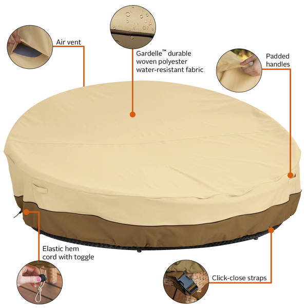 Veranda Round Day Bed Cover, Small