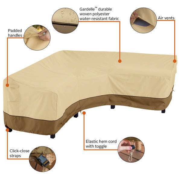 Veranda V-Shape Sectional Lounge Set Cover, 70