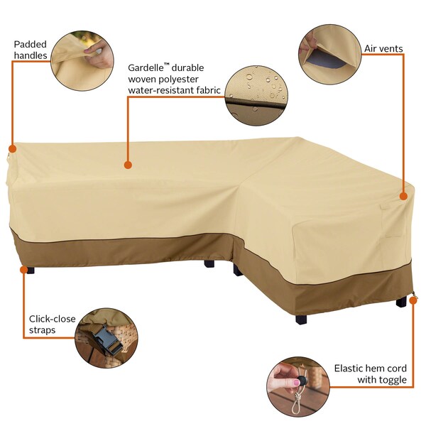 Veranda L-Shape Sectional Lounge Set Cover, 115