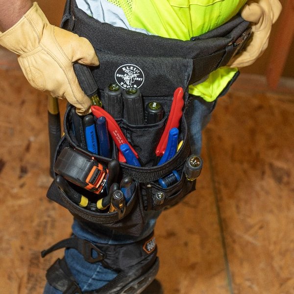 Black Nylon Tool Belt, Xl, 11 Pockets