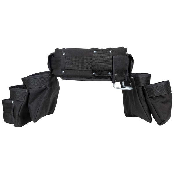 Black Nylon Tool Belt, L, 11 Pockets