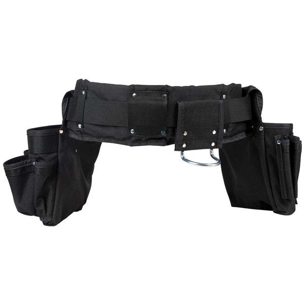Black Ballistic Nylon Tool Belt, L, 27 Pockets