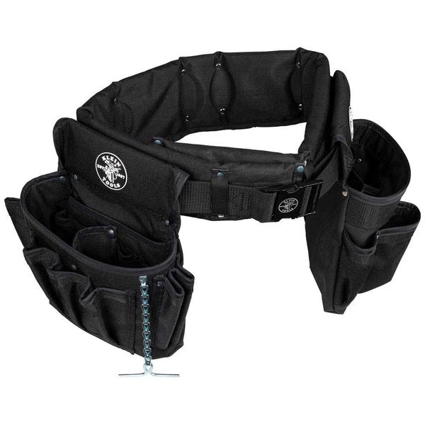 Black Ballistic Nylon Tool Belt, L, 27 Pockets