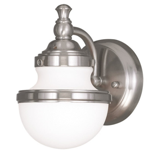 Oldwick 1 Light Brushed Nickel Bath Vanity/Wall Sconce