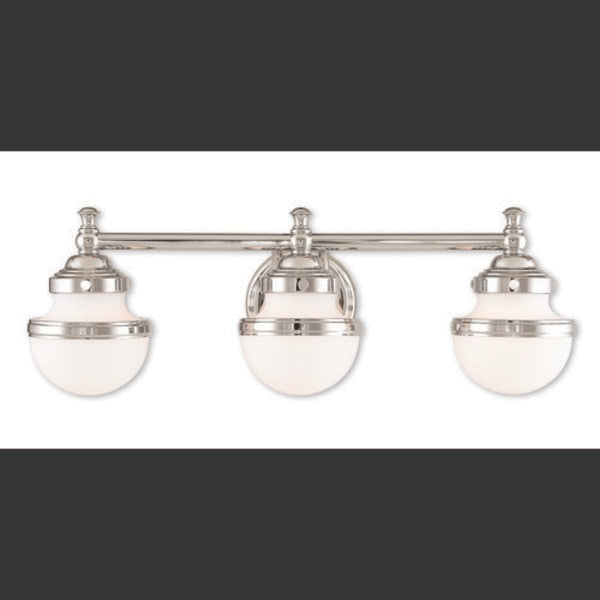 Oldwick 3 Light Polished Chrome Bath Vanity
