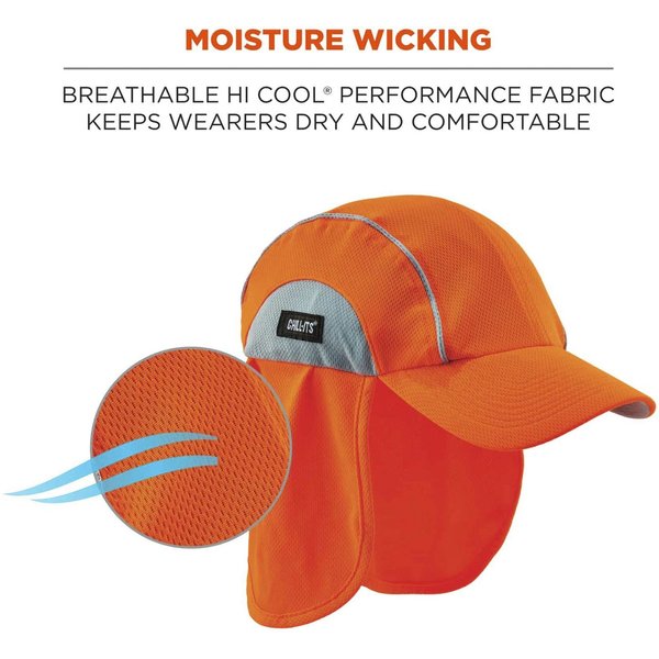 Cooling Hat, Orange, One Size