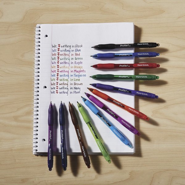 Retractable Ballpoint Pen, 1.4 mm, Blue PK12