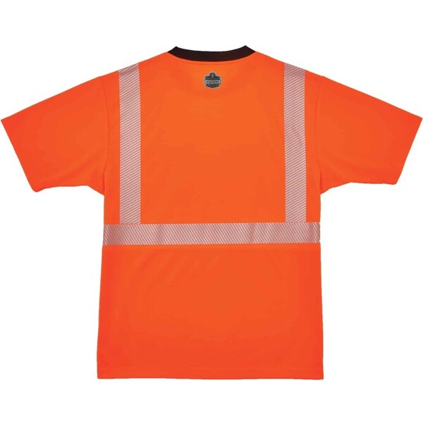 Black Front Perf. Safety T-Shirt, 4XL, Org